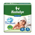 Hushabye Cotton Soft Baby Diapers Pants with Aloe Lotion | Anti-Rash & Breathable | 12hrs Leakage protection, 3D Leak Guard & ADL Core | (XL) for 12-17kg | 78 Count, Pack of 3
