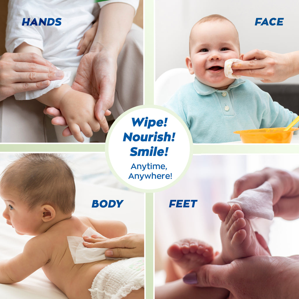 Hushabye Premium Milk Baby Wipes with lid- 0+ Months, pH balanced, Paraben & Alcohol Free, Moisturising & Thick Wipes with purified Water, Gentle & soothing, 864pcs, Pack of 12